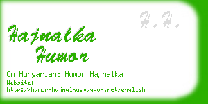 hajnalka humor business card